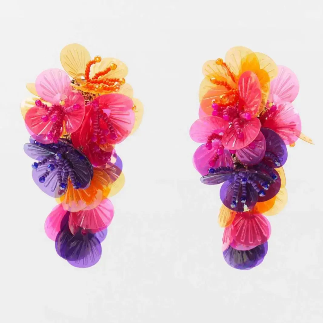 Colorful Shiny Large Shell Earrings for Bold Fashion Style - Love Salve